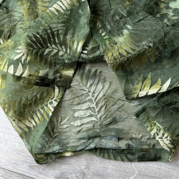 TanJay Burnout  Sheer Button Down Blouse - Picture 7 of 14